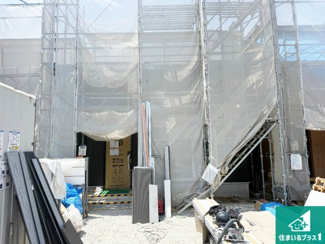 富田林市甲田　新築一戸建ての外観|現在の進捗状況です！順調に作業進行中、完成が待ち遠しいです！詳細の間取り等、お気軽にお問い合わせください！