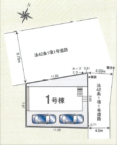 【区画図】 | 川越市神明町第5 | 全1棟