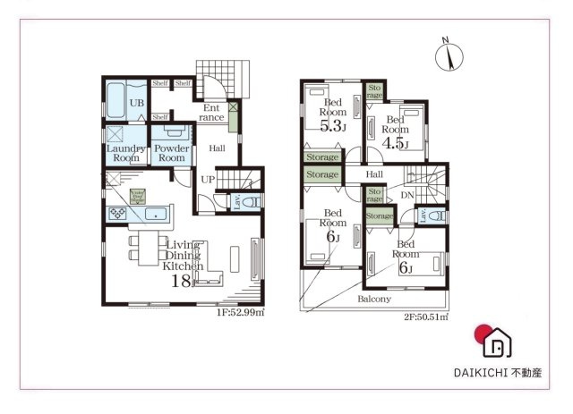 【間取り】 | 熊谷市箱田第7  Livele Garden.s　新築戸建　全1棟　1号棟
