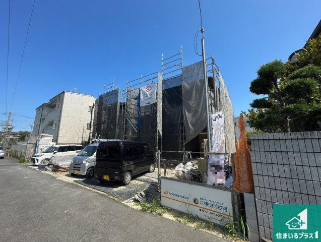 ●奈良市あやめ池南　新築一戸建ての外観|現在はこんな感じです。完成までが待ち遠しいですね。