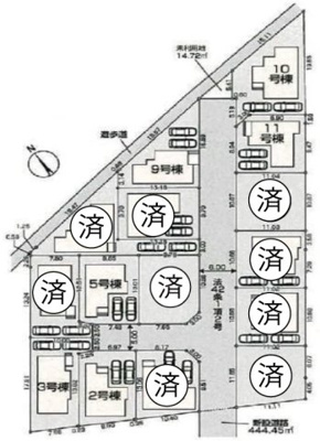 【区画図】 | 立川市西砂町2丁目　新築戸建　【全15棟】