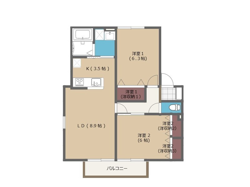 グリーンヒルズCの間取り