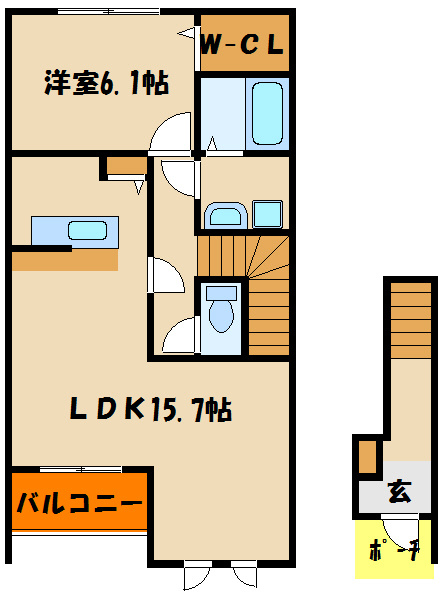 ファミールモノモリの間取り