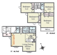 西尾市永吉3丁目01期　新築分譲住宅　全2棟　1号棟