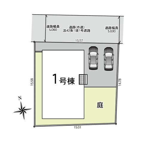 糟屋郡志免町桜丘3丁目第7-1棟（1号棟）の区画図|配置図（1号棟）