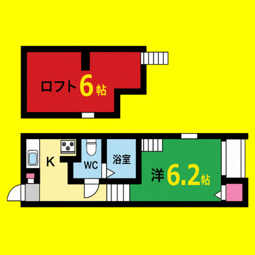 Cielo Azul YADA(シエロ アスール 矢田)　名古屋市賃貸　仲介手数料無料の間取り