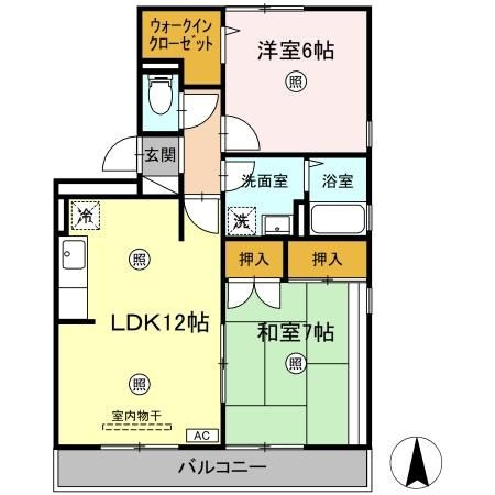 ドミールパーク江﨑の間取り|使い勝手の良い間取りです♪