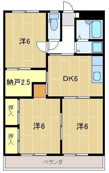 ハイツきふねA・Bの間取り