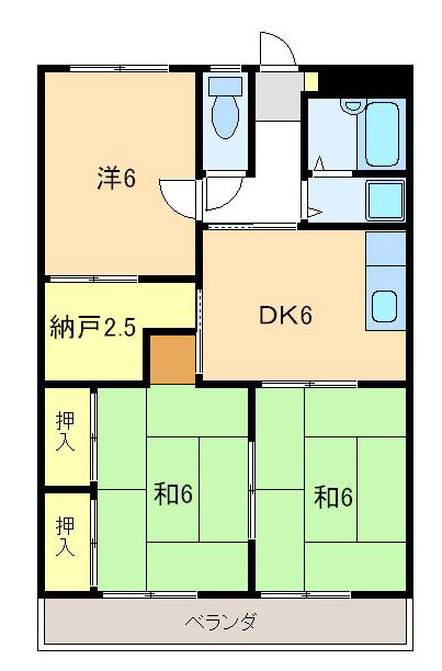 ハイツきふねA・Bの間取り