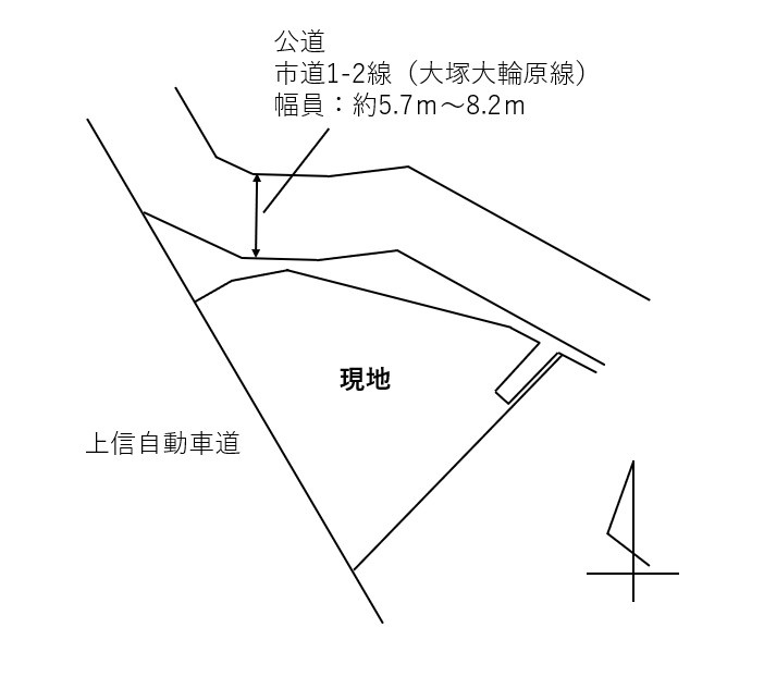 渋川市川島　売地の土地図