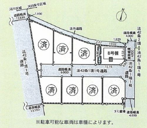 【区画図】 | 【仲介手数料０円】茅ヶ崎市柳島第11　新築一戸建て　全8棟 | 茅ヶ崎市柳島第11　新築一戸建て　全8棟