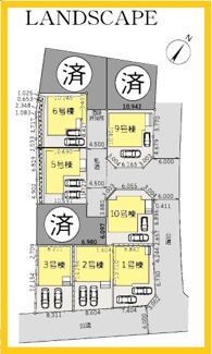 【区画図】 | 大和市代官　全10棟/今回販売7棟 | 配置図