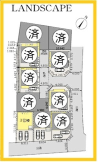 【区画図】 | 大和市代官　全10棟/今回販売1棟 | 配置図