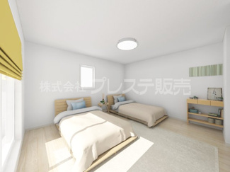 【洋室】 | ２階洋室（主寝室）完成イメージ／全室南向きですので、陽あたり良好です♪
