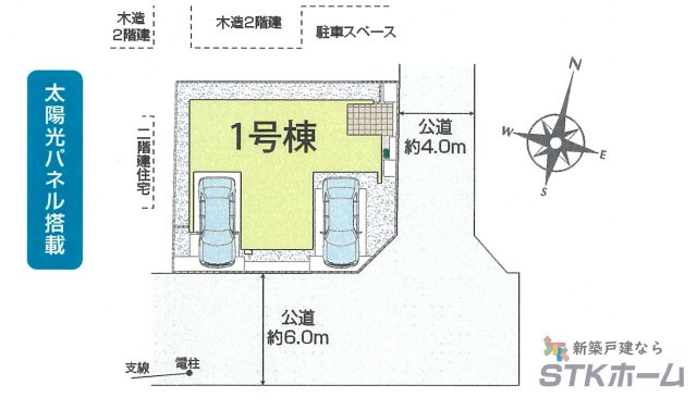 仲介手数料無料　久喜市栗原2丁目7-6　新築戸建　全１棟の区画図