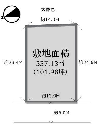 和泉市鶴山台2丁目土地の土地図
