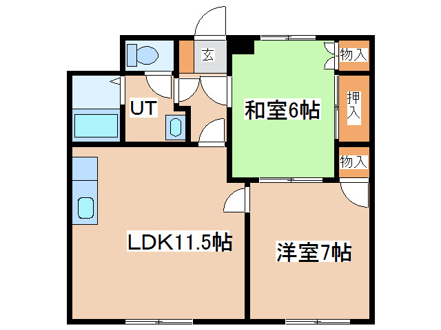 パミールハイツⅡの間取り