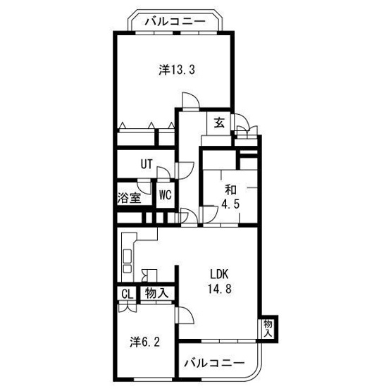 【間取り】 | シャンボール山手D棟