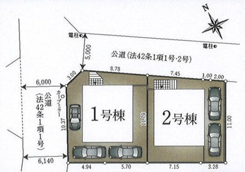 戸建 練馬区大泉町３丁目の区画図