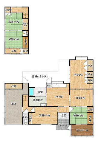 山口市宮野下の中古一戸建の間取り