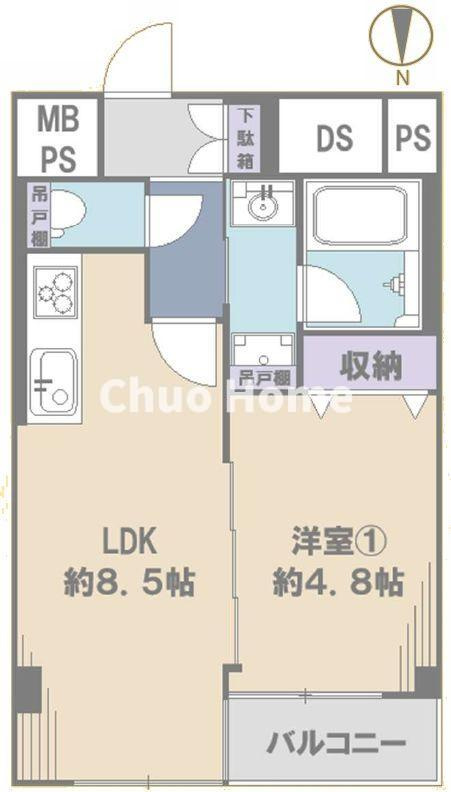 お花茶屋ダイヤモンドマンションの間取り|最上階・眺望良好。新規リノベーション施工が完了致しましたのでいつでも内覧が可能です。