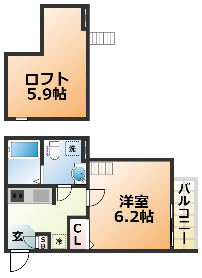 SkyGrace御蔵通の間取り