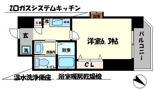 Luxeドーム前Ⅱの間取り|ラグゼドーム前Ⅱ　間取り
