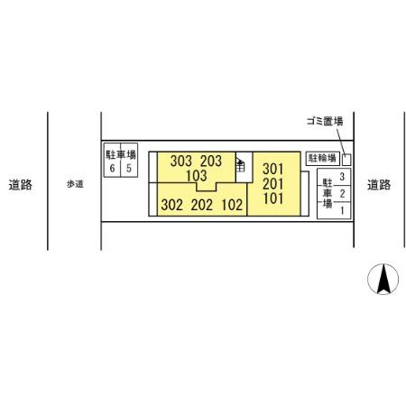Noble Ferro C棟の区画図