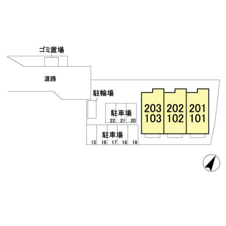 サンライズガーデンⅡの区画図