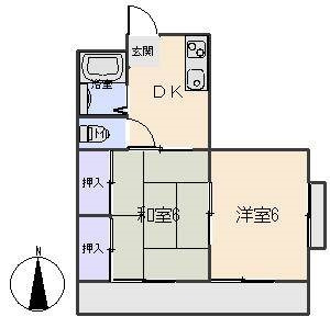 メゾン魚町の間取り