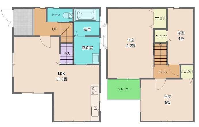 堺市西区山田　中古一戸建の間取り
