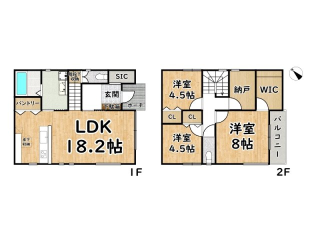 姫路市広畑区清水町2丁目/新築戸建の間取り