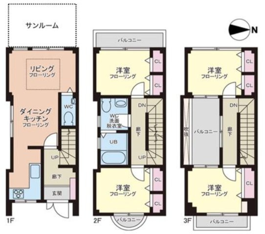深江南町1丁目の間取り|家族一人ひとりの大切なプライベート空間。趣味に合わせて使って頂けるようシンプルに仕上げてあります。暮らし心地を大きく左右する収納を、全洋室に配置し使い勝手を考慮しました。
