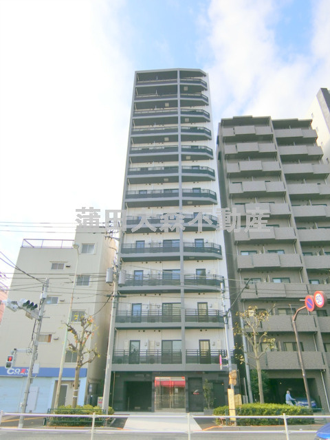 プレール・ドゥーク大森町の外観|2021年7月築　RC鉄筋コンクリート造地上13階建て1K～1LDK総戸数46戸Wi-Fiインターネット無料ペット可分譲賃貸マンション　京急本線大森町駅近梅屋敷駅も徒歩圏内　