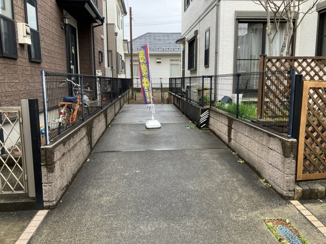 敷地面積35.8坪　売地　越谷市東大沢の前面道路含む現地写真|敷延部分　現地（2026年5月）撮影