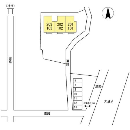 プレジール寿の区画図