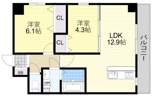 【間取り】 | ParkHillｓ安堂寺町