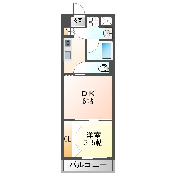 ファステート大阪マジョリティの間取り