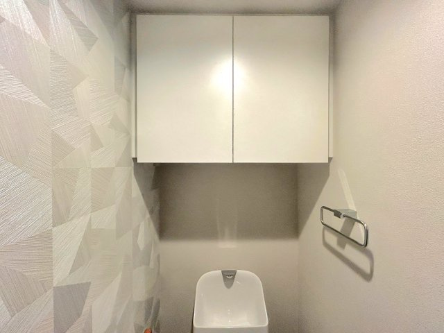 ライジングプレイス浅草弐番館のトイレ|十分なスペースを確保したトイレ。
収納もございますのでシンプルな空間を保てます。