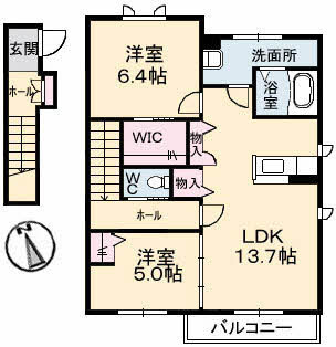 【間取り】 | シャーメゾン レ・フレール Ⅰ