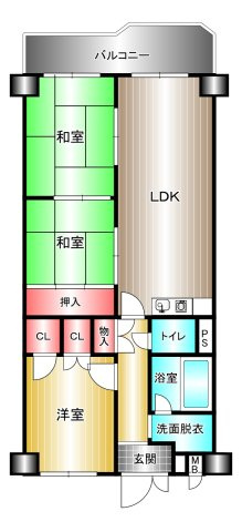 ベルメゾン貝塚の間取り