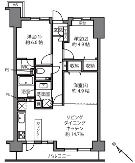 千石パインマンションの間取り