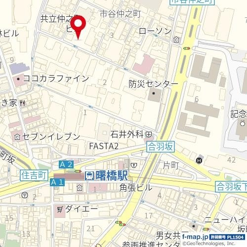 ジオ市谷仲之町の地図