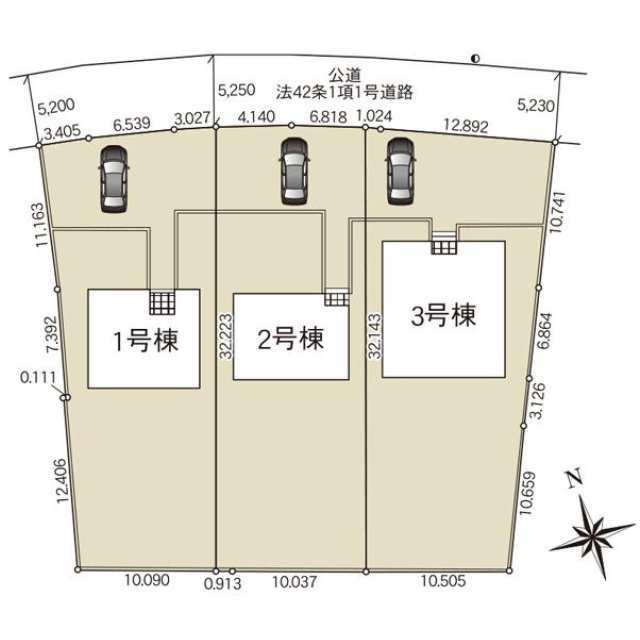 クレイドルガーデン東海村亀下第1の区画図