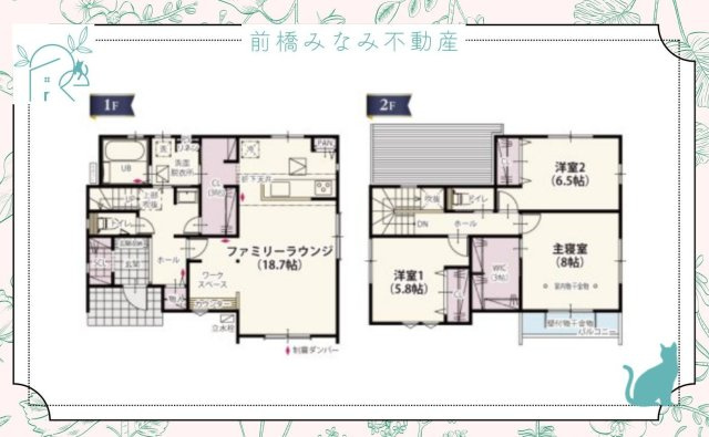 【新築】前橋市箱田町第9期　２号棟(全７棟)　ワイウッドコート　新築建売分譲の間取り