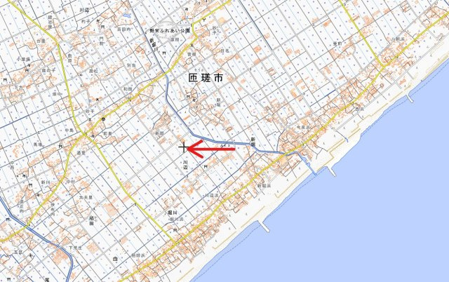 匝瑳市　土地の地図