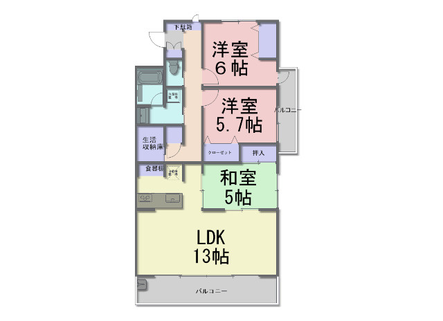 ADVANCE NAGAI Ⅲの間取り