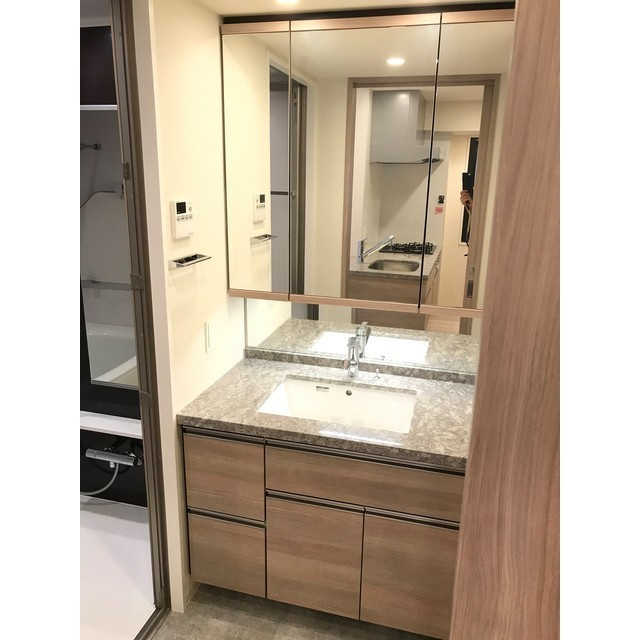 プラウドタワー栄の洗面所