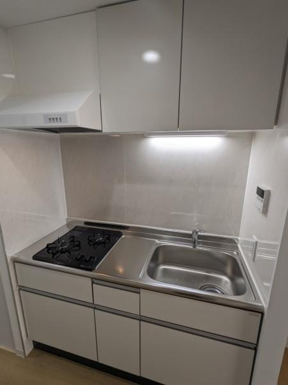 【キッチン】 | Apartment風音 | ２口ガスコンロ付き