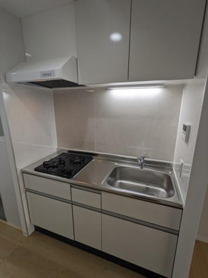 【キッチン】 | Apartment風音 | ２口ガスコンロ付き